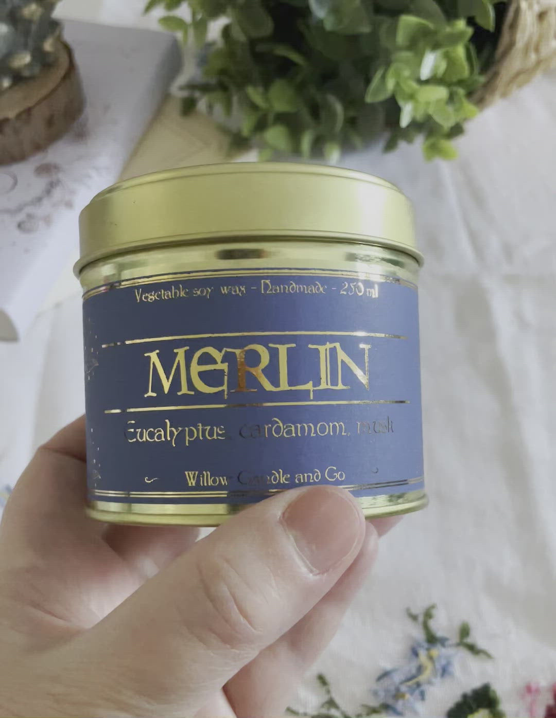 Bougie parfumée artisanale pour sorcière, légendes roi arthur, légendes celtes, vegan et cruelty free  